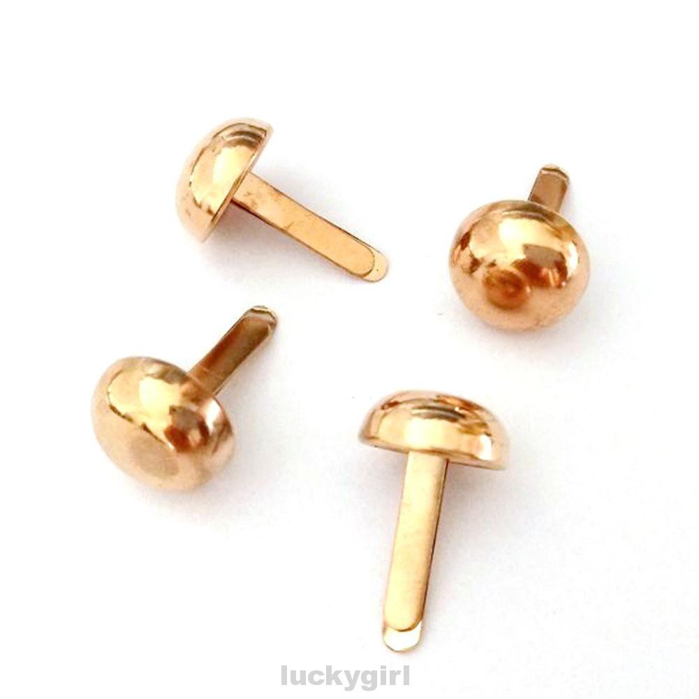 100pcs/pack Decor DIY Accessories Metal Handbag Bottom Protecting Mushroom Shape Feet Stud