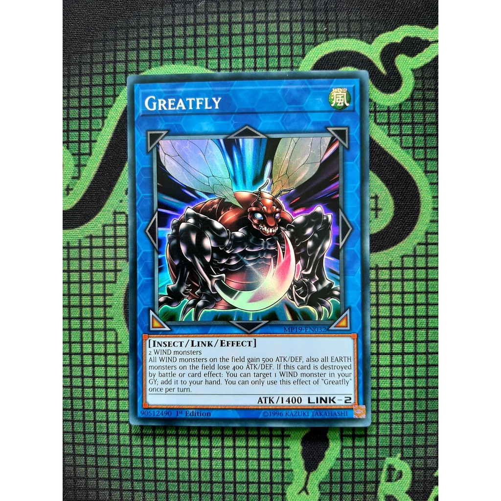 THẺ BÀI YUGIOH MP19-Greatfly - MP19-EN032 - Super Rare 1st Edition