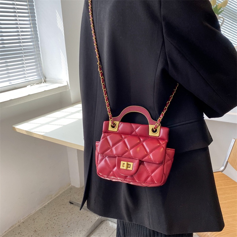 Túi da đeo chéo hình vuông phong cách Hàn Quốc thanh lịch dành cho nữ