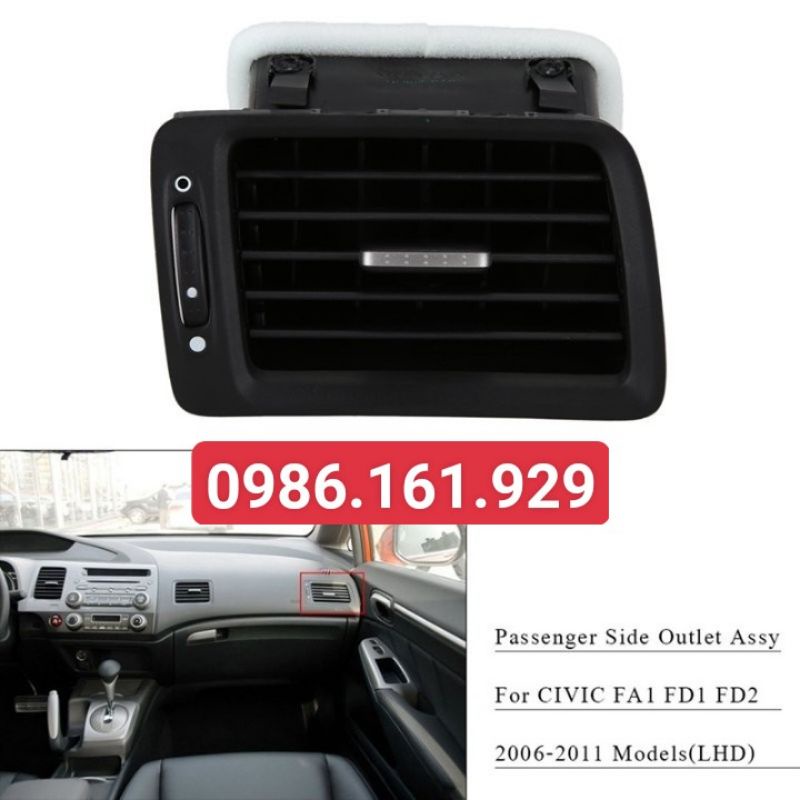 Cửa gió điều hòa Honda Civic 2006-2011  cửa gió táp lô