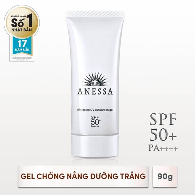 KEM CHỐNG NẮNG ANESSA NHẬT BẢN DẠNG GEL MÀU TRẮNG 90G