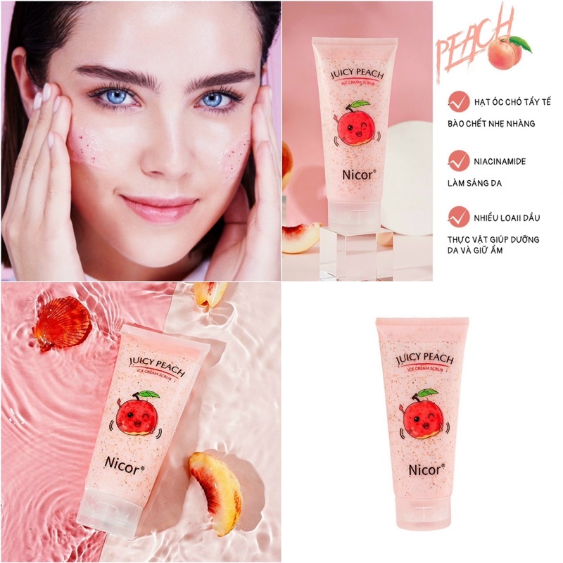 Gel Tẩy Tế Bào Chết Toàn Thân Chiết Xuất Đào Juicy Peach Nicor 200ml | BigBuy360 - bigbuy360.vn