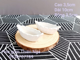 Chậu gốm sứ mini dáng thuyền