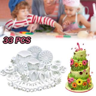 Bộ 33 khuôn làm bánh đường/bánh quy trang trí bánh đẹp mắt