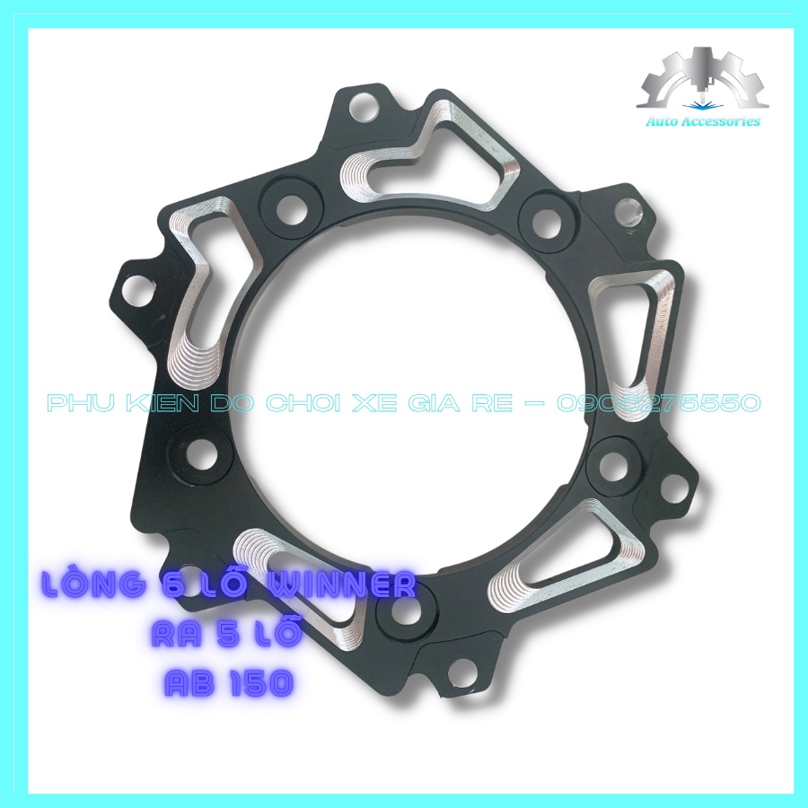 Lòng CNC - Lòng Đĩa Thắng 6 lỗ Winner ra 5 lỗ AB 150 đời 2017 đến 2022, CNC sắc xảo tỷ mỉ, thông số kĩ thuật chuẩn xác