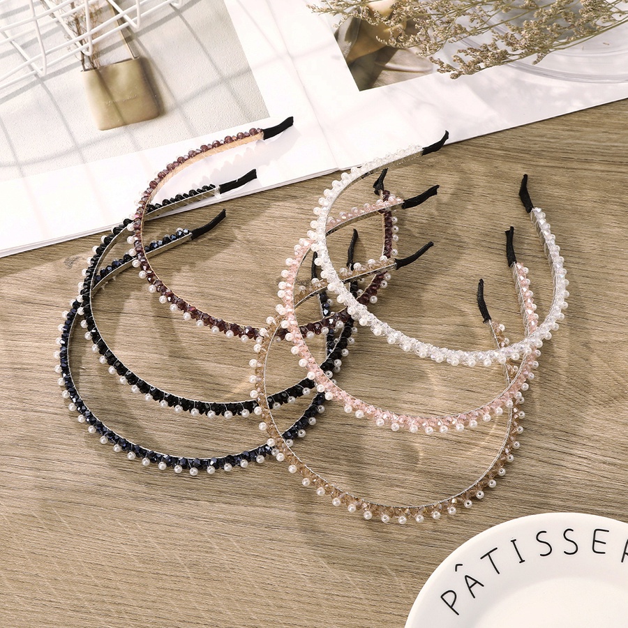 Băng Đô Cài Tóc Đính Ngọc Trai Nhân Tạo Phong Cách Hàn Quốc Thời Trang Cho Nữ