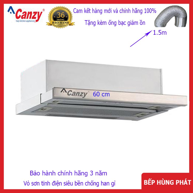 [Mã ELHAMS5 giảm 6% đơn 300K] Máy hút mùi âm tủ Canzy CZ6002SYP-60cm