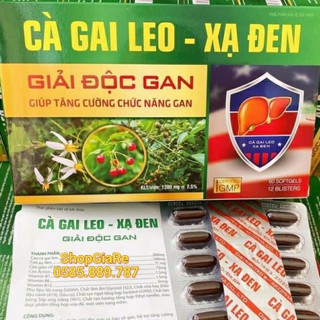 Cà Gai Leo Xạ Đen Giải Độc Rượu Bảo Vệ Gan, bổ gan mát gan, giải độc, tăng cường chức năng hộp 60 viên