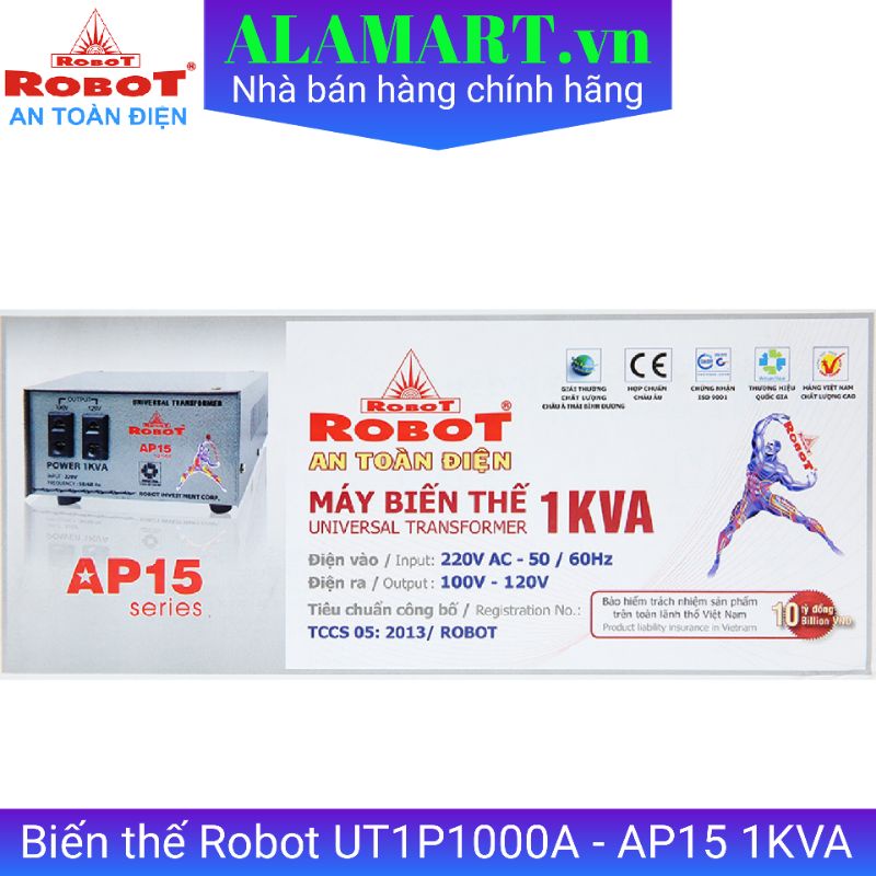 Biến thế Robot UT1P1000A - AP15 1KVA