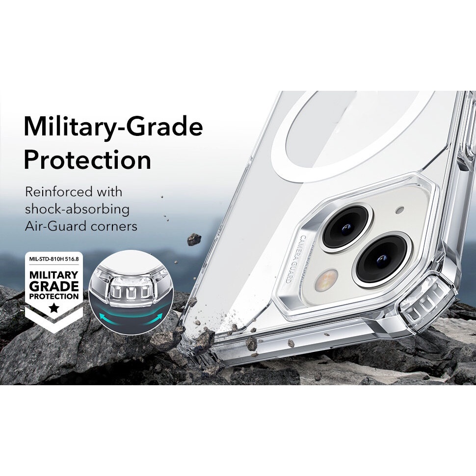 Ốp Lưng ESR Air Armor Clear Halo Lock dành cho iPhone 14 /14 Plus/ 14 Pro / 14 Pro Max - Hàng Chính Hãng