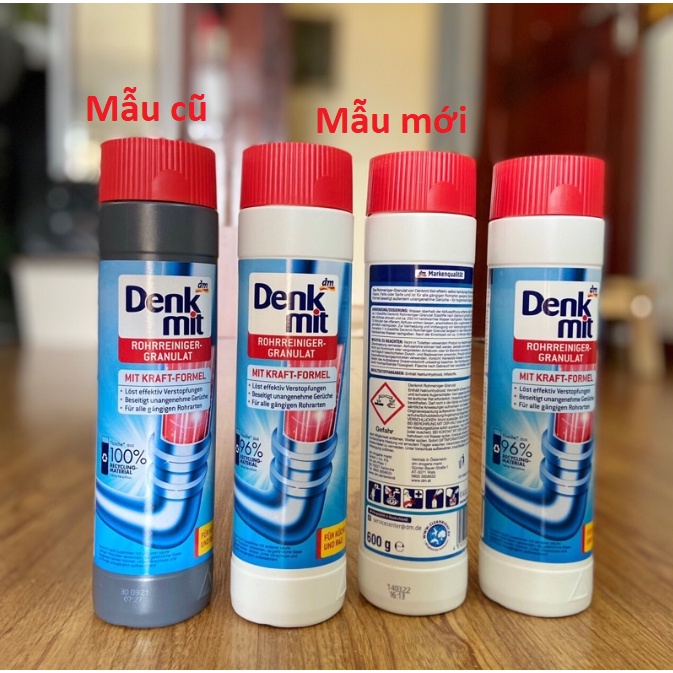 Bột thông ống cống Denkmit Đức 600g, thông tắc bể phốt, toilet, bồn cầu - Shop Viloet