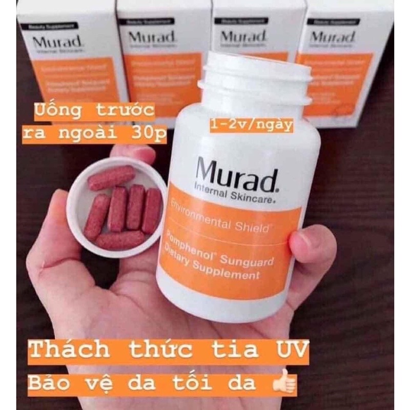 Viên Uống Chống Nắng Nội Sinh Murad Chiết Xuất Từ Quả Lựu Pomphenol Sunguard Dietary Supplement