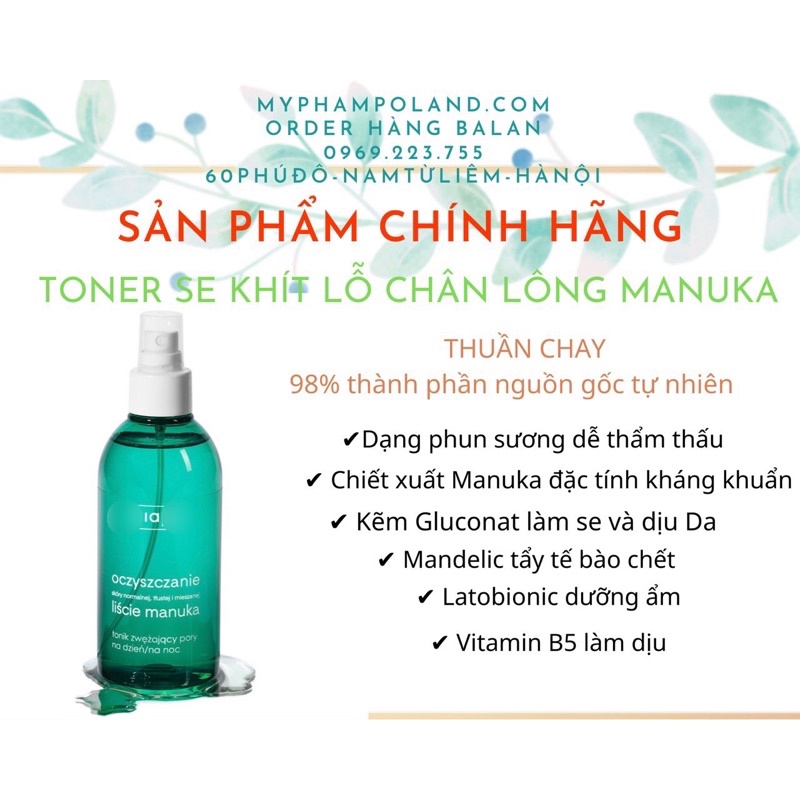 TONER SE KHÍT LỖ CHÂN LÔNG MANUKA