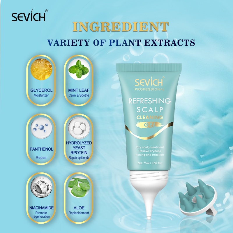 Gel làm sạch da đầu SEVICH kiểm soát dầu không gây kích ứng 75ml