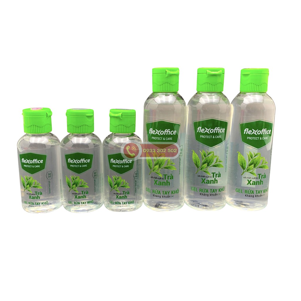 [Chính hãng] Gel rửa tay khô kháng khuẩn Thiên Long - Hương Trà Xanh Flexoffice FO-HG002