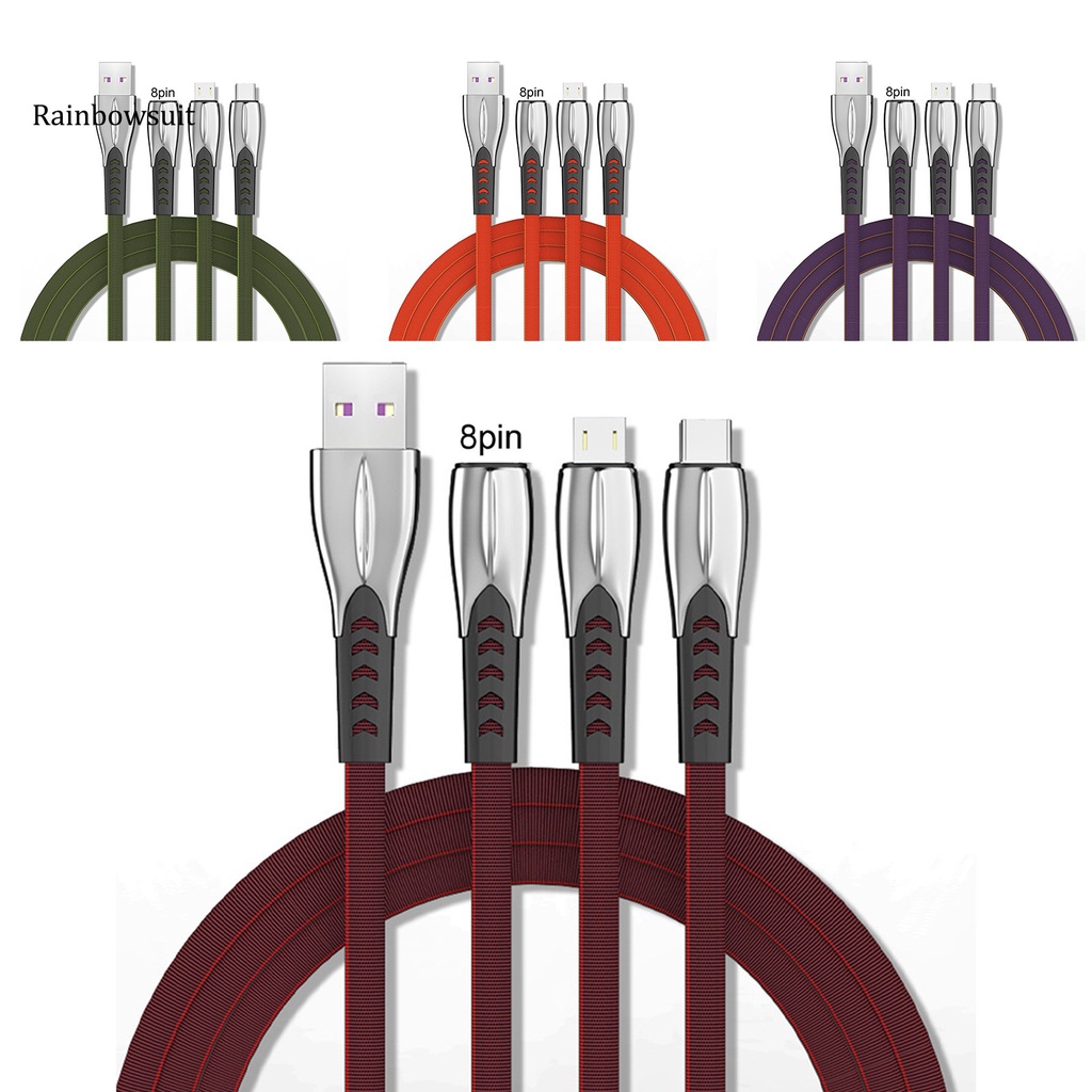 Dây Cáp Sạc Truyền Dữ Liệu Micro Usb Loại C 8pin Dài 1.2m Cho Điện Thoại