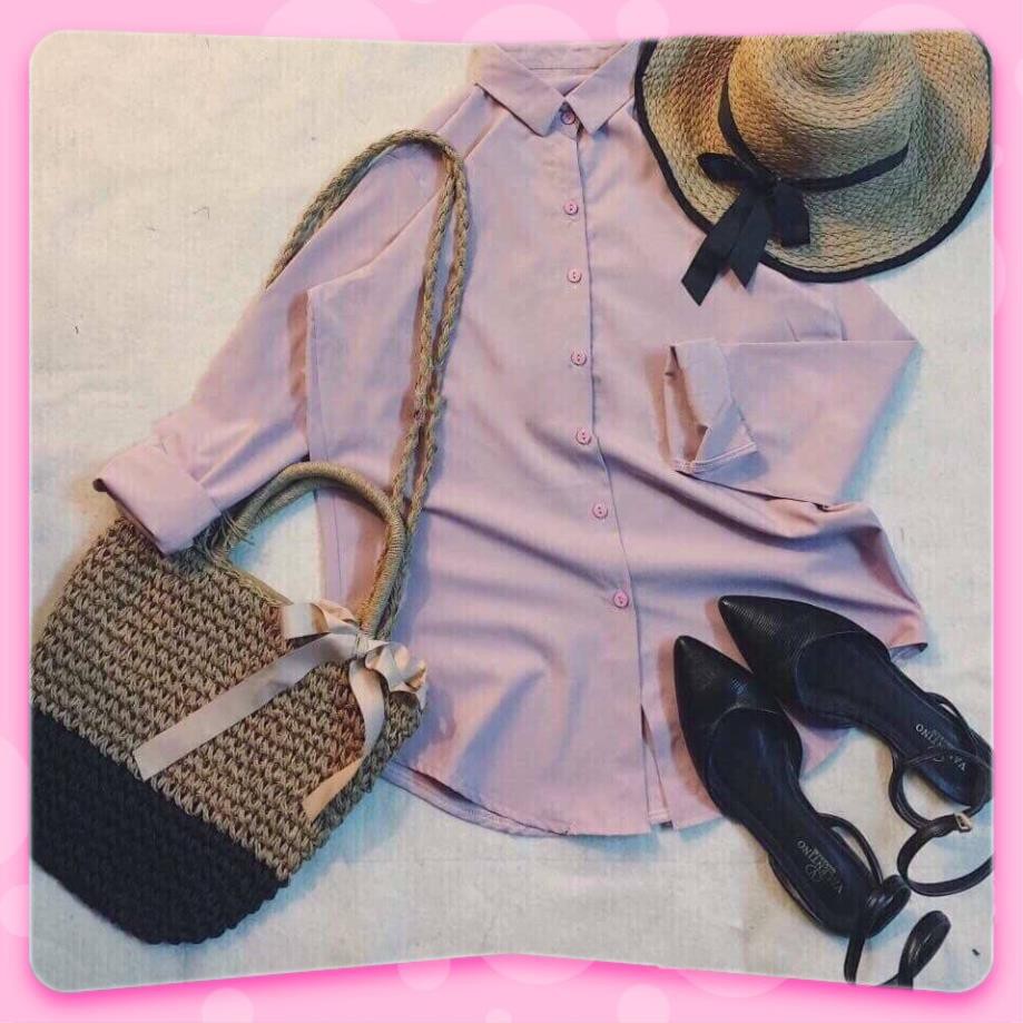 Đầm Nữ, Áo sơ mi nữ oversize form rộng siêu xinh đi làm đi chơi đều được V | BigBuy360 - bigbuy360.vn