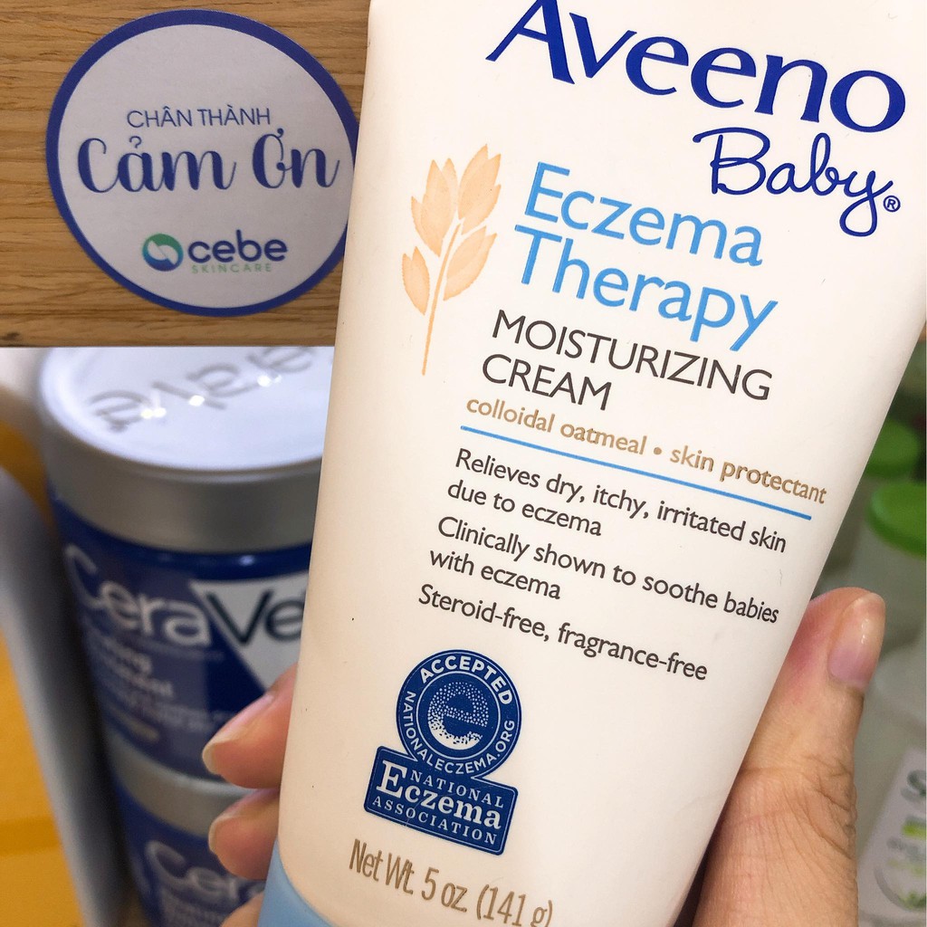 Kem chàm cho bé Aveeno Baby Eczema Therapy Moisturizing Cream (141g)