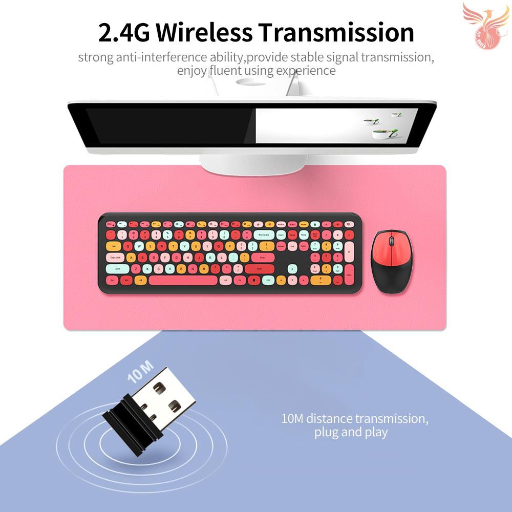 Bộ bàn phím + chuột Mofii 666 không dây 2.4G nhiều màu | BigBuy360 - bigbuy360.vn