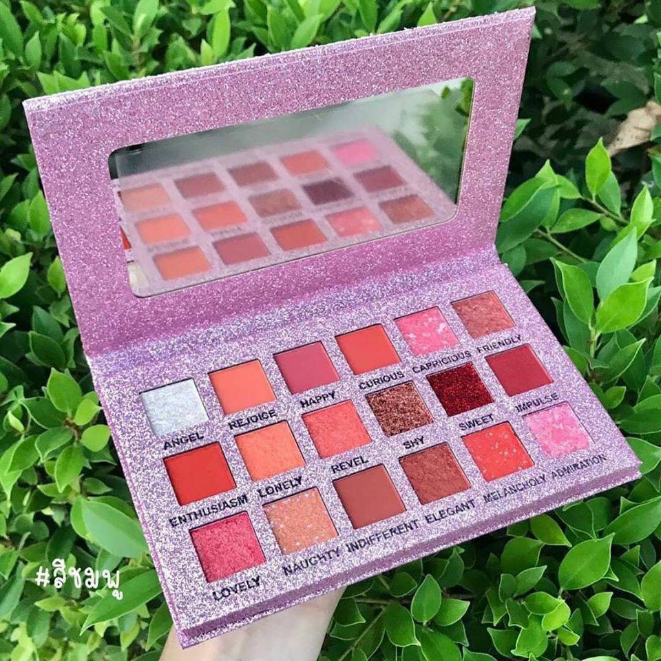 Bảng màu Sivanna 18 ô ánh nhũ lâu trôi SIVANNA COLORS PRETTY GALAXY EYESHADOW PALETTE PEACH HF6037  NỘI ĐỊA THÁI