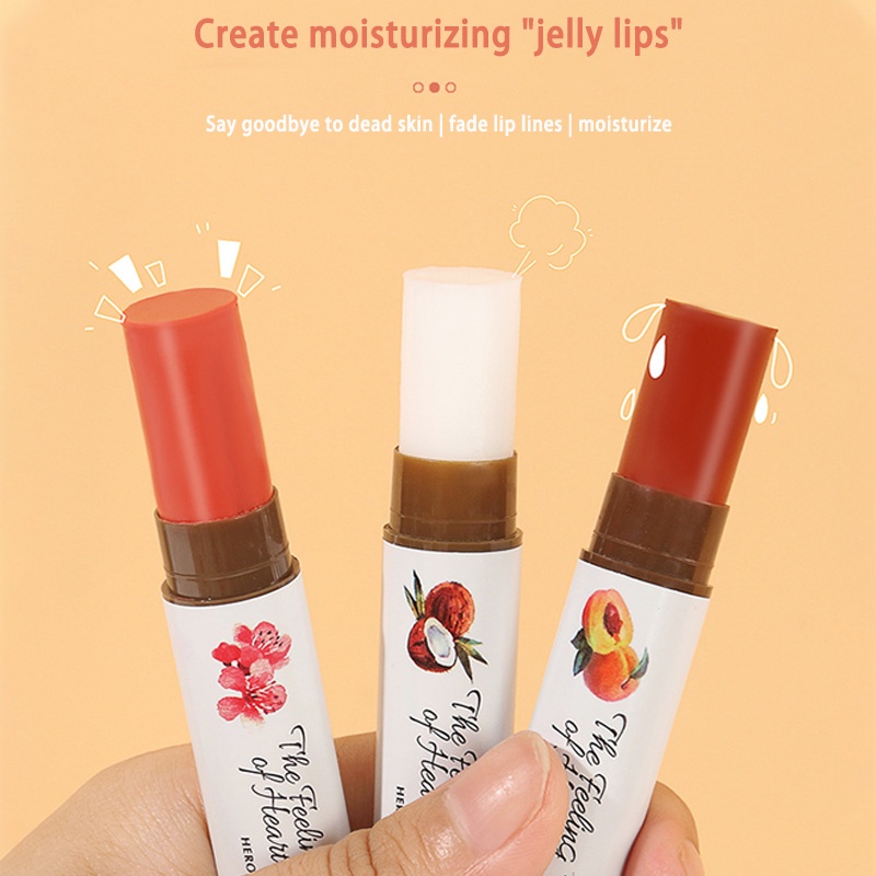 ⚜️Son dưỡng môi HANBOLI dạng thạch trái cây vaseline màu tiệp da