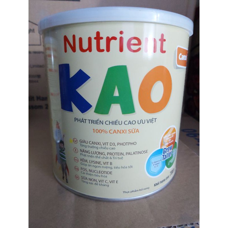 Sữa Nutrient Kao 700g ( dành cho bé gầy, ốm, thiếu chiều cao, suy dinh dưỡng ....)