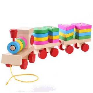 [Ana Kids] Đồ chơi đoàn tàu xe chở khối thả hình trụ 3 toa loại to size lớn cho bé FRESHIP 99k