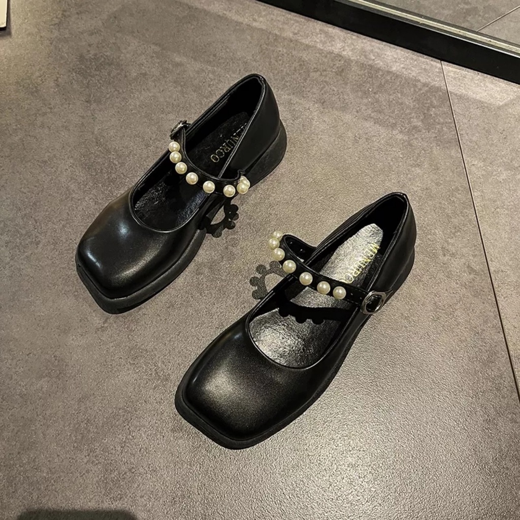 ZZ99- Giày marry quai ngọc đế hộp mũi vuông- hotrend( lolita quai ngọc)