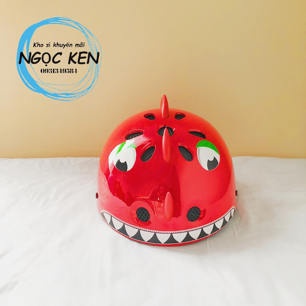 Mũ bảo hiểm ngộ nghĩnh cho bé đi xe đạp, patin, siêu nhẹ họa tiết khủng long dễ thương, đáng yêu cho bé – Ngọc Ken Shop