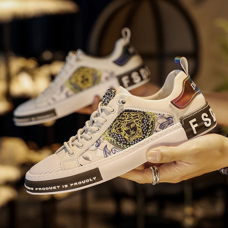 Giày Thể Thao Bằng Da Thật Thoáng Khí Phong Cách Đường Phố Châu Âu Cho Nam