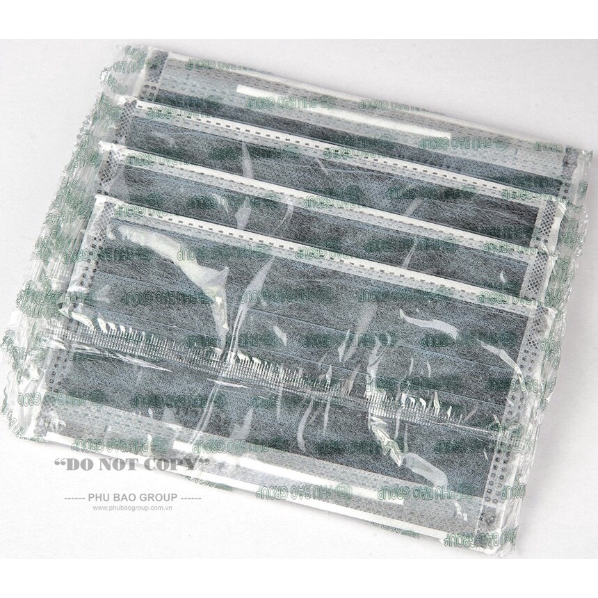 Hộp / 40 Cái Khẩu trang 4 lớp than hoạt tính Perfetta Carbon khử mùi đóng gói riêng từng cái