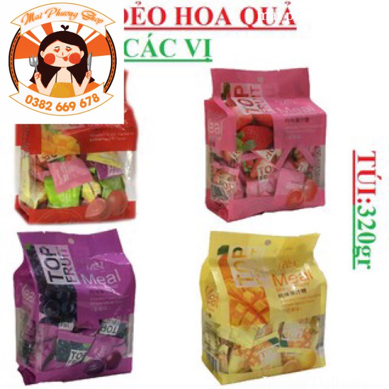 Kẹo dẻo trái cây mix đủ vị Top Fruit 🍇🍓🥭