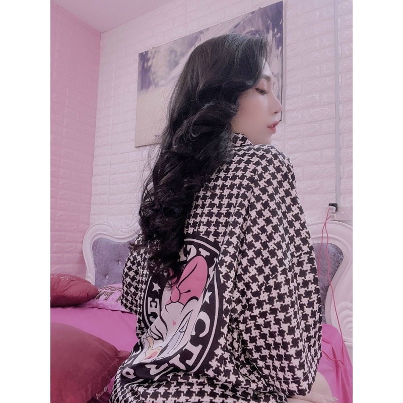 VÁY PIJAMA ĐEN CỘNG DONALD SIÊU XINH