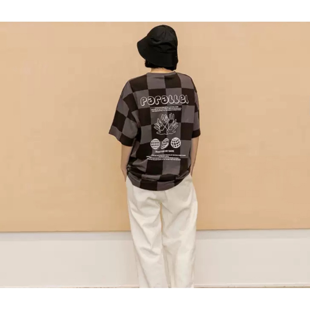 Áo thun tay lỡ MEANSTORE phông cotton Unisex nam nữ tee oversize form rộng pull Ulzzang vải mát - Parallel