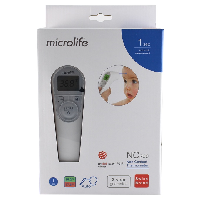 Nhiệt kế hồng ngoại đo trán Microlife NC200 cao cấp