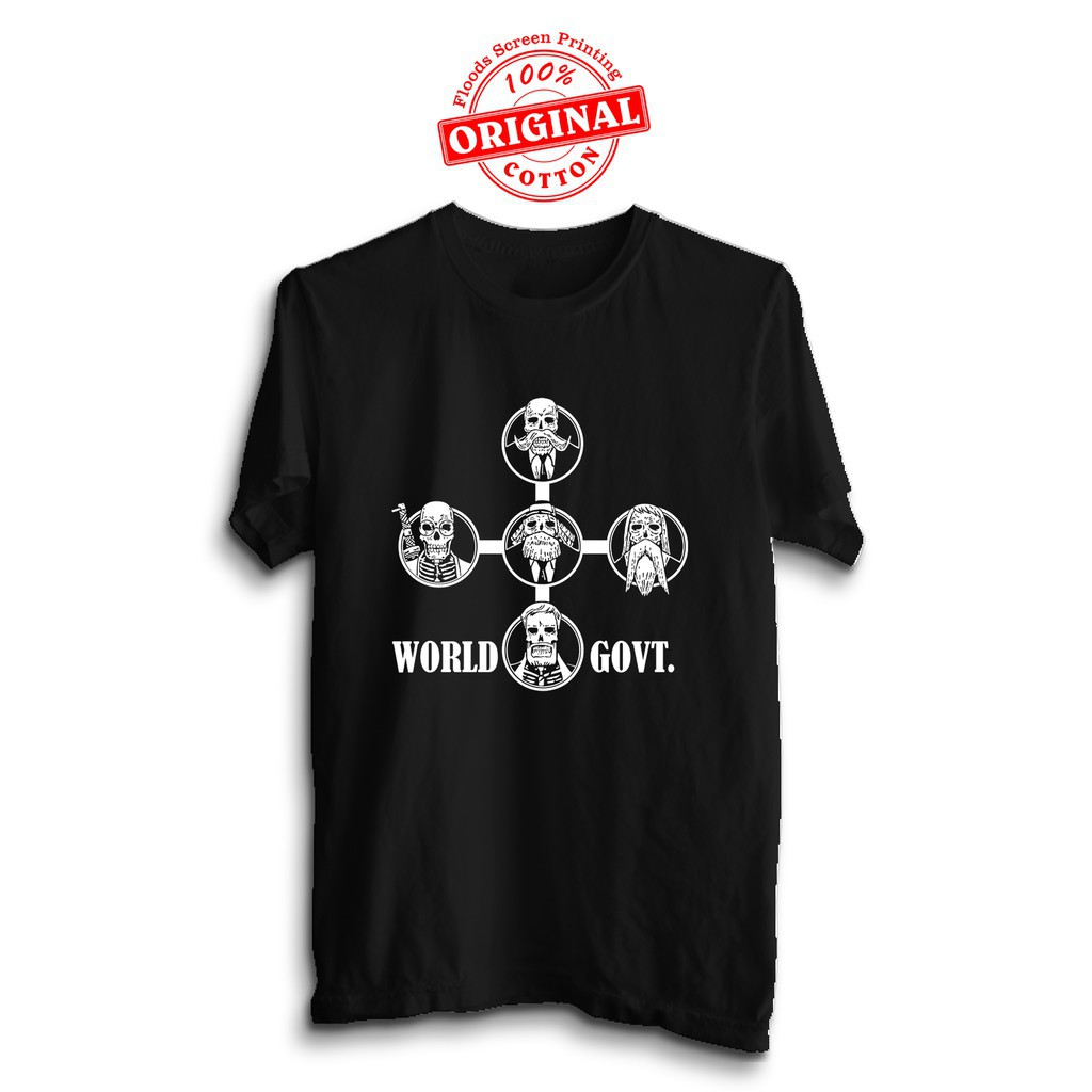 Áo thun in hình anime One Piece Anime T-shirt World Govt. mẫu mới siêu đẹp