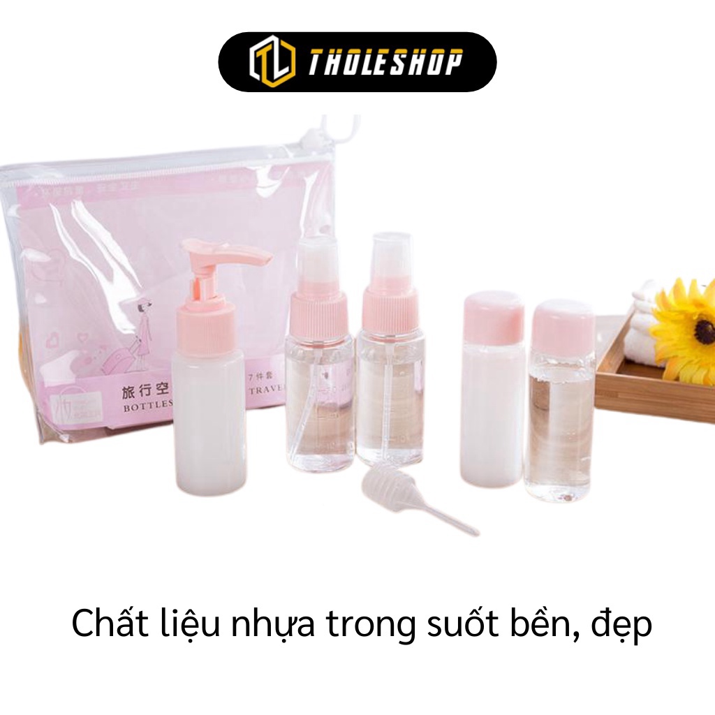 [SGD] Bộ Chiết Mỹ Phẩm - Combo 5 Chai Nhựa Chiết Nước Rửa Tay, Dầu Gội, Sữa Tắm Du Lịch 4002