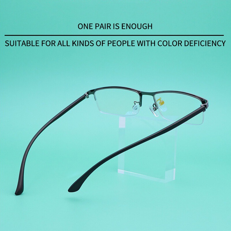 Kính Không Màu PTQ Gọng Trong Suốt Chỉnh Sửa Hiệu Quả Nhìn Thấy Tròng Màu Đỏ Xanh Lam Mới