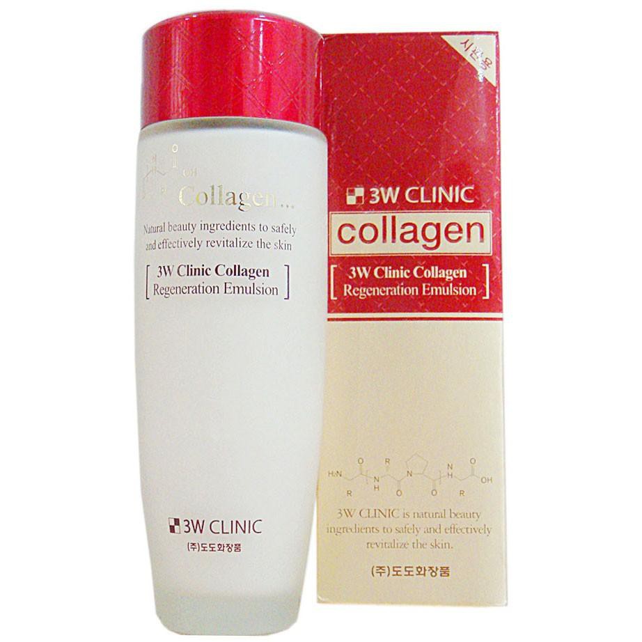 Nước hoa hồng dưỡng da săn chắc chống lão hóa 3W CLINIC COLLAGEN REGENERATION SOFTENER 150ml - Hàn Quốc Chính Hãng