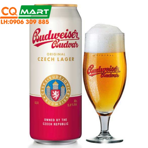 Bia Budweiser Budvar Tiệp - Lon 500ml