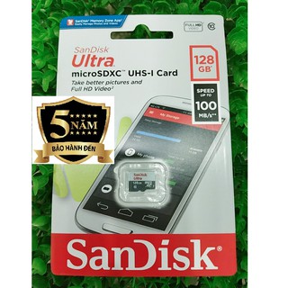 Thẻ nhớ Ultra micro SDXC Sandisk 128GB upto 100MB s Ultra UHS-I Card - DÀNH CHO CAMERA,ĐIỆN THOẠI,LƯU TRỮ thumbnail