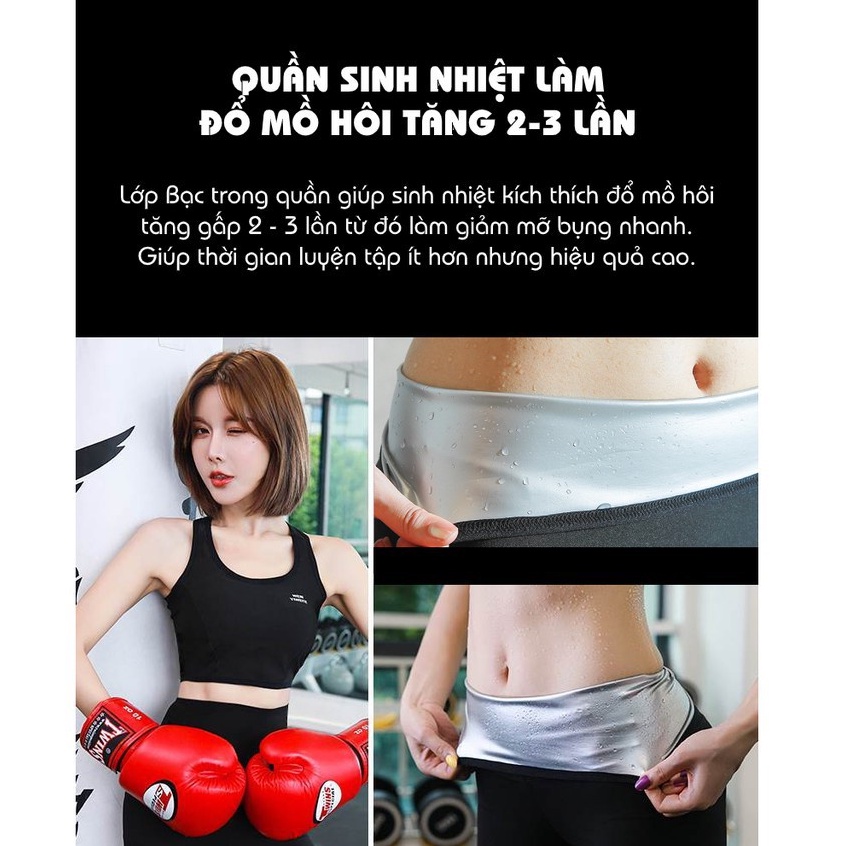 Quần Sinh Nhiệt Giảm Mỡ Bụng Đổ Mồ Hôi Tan Mỡ Đốt Cháy Gen Nịt Định Hình Vòng Eo Siêu Tốc Tập Gym Yoga Thể Dục QL169