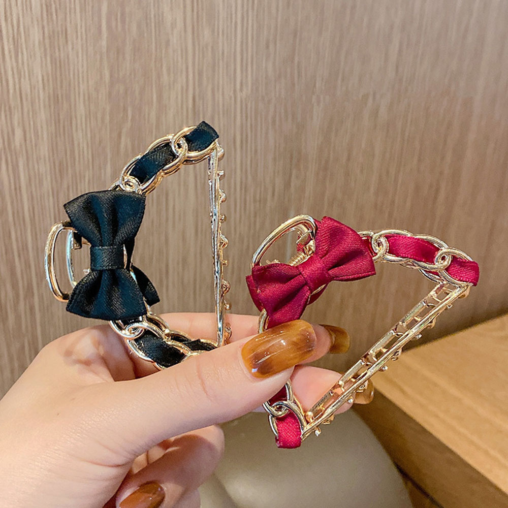 Kẹp tóc đính nơ thời trang nữ dễ thương