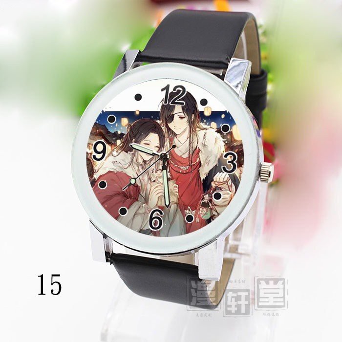 Đồng hồ đeo tay nam nữ in hình THIÊN QUAN TỨ PHÚC Mặc Hương Đồng Khứu Tạ Liên Hoa Thành đam mỹ anime chibi xinh xắn