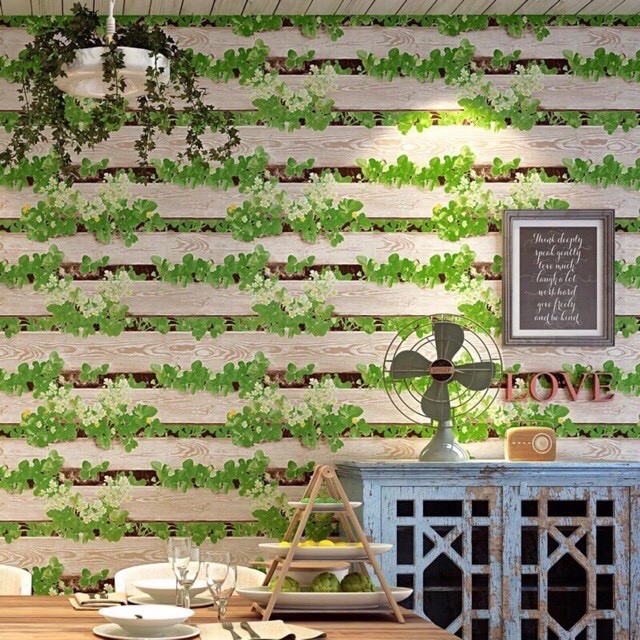 DECAL 1M GIẤY DÁN TƯỜNG CÓ SẴN KEO - giả gỗ dây leo