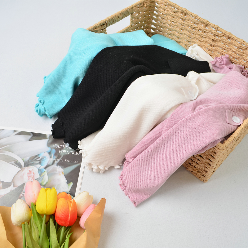 SUXI BUTTERFLY Áo Sơ Mi Dệt Kim Tay Dài Hoạ Tiết Bướm Thêu Nhiều Màu Sắc Phong Cách Retro