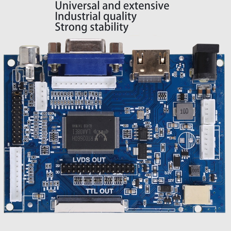 Bảng Mạch Điều Khiển Màn Hình LCD TTL LVDS VGA 2AV 50P Cho AT070TN90