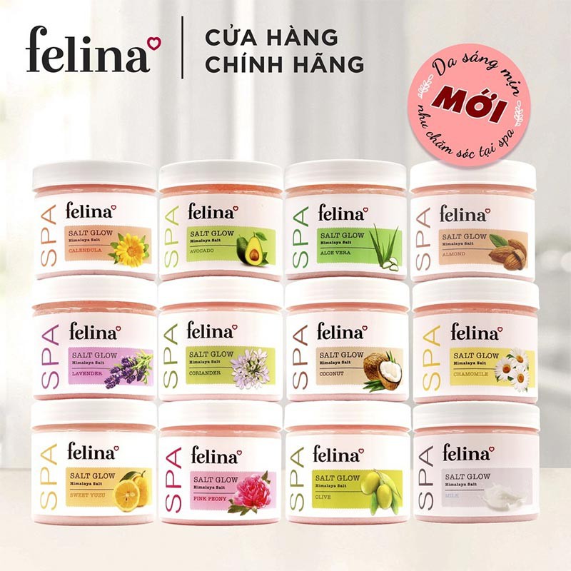 Muối Tắm Tẩy Tế Bào Chết Felina Salt Glow 500g