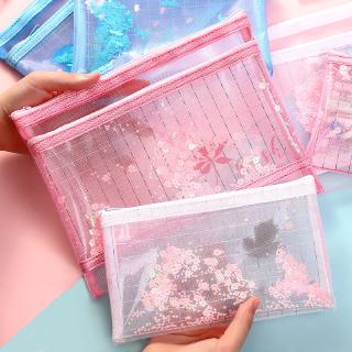 Túi Lưới Trong Suốt Nhiều Lớp Đựng Tài Liệu Giấy A5 Có Khóa Kéo Kiểu Nhật Hàn Sáng Tạo Cho Nữ B6