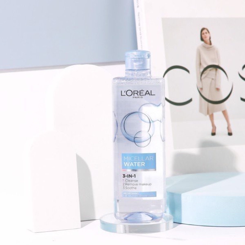 Nước Tẩy Trang L'Oreal Paris Cho Mọi Loại Da 3-in-1 Loreal Micellar Water Da Dầu Da Nhạy Cảm Da Khô